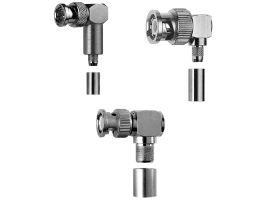 BNC-Kabelwinkelstecker Crimp