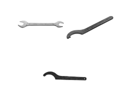 Hakenschlüssel, Mantelschneider, Maulschlüssel