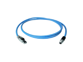 M12x1 X-kodiert Kabelstecker auf RJ45 (MFP8 IE) Kabelstecker, AWG 24/19, S/FTP, X-FRNC, Cat.6A