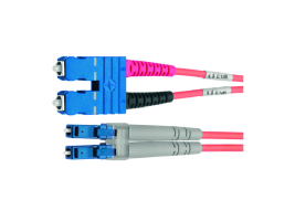 Stecker-Bauformen: 1. Seite SC Duplex, 2. Seite LC Duplex