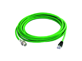 M12x1 X-kodiert Kabelbuchse auf RJ45 Kabelstecker AWG 26/7, S/FTP, PUR, Cat.6A