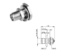 SMA Einbauadapter auf UMTC (U.FL)