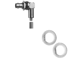 BNC-Kabelwinkeleinbaubuchse Crimp