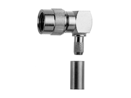 Mini-UHF Kabelwinkelstecker Crimp