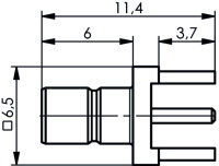 SMB-Anbaustecker für LTP Au (Telegärtner...