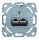 Modulaufnahme AMJ-S 2-fach UP/0 flex inkl. 2 AMJ-S DD Module Cat.6A T568B (Telegärtner J00020A0527)
