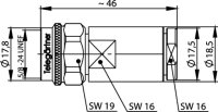 N-Kabelstecker 50 Ohm, IP67 Low Loss 400 Kabel,...
