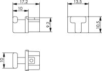 Staubschutzkappe für RJ45 blau (RAL 5015)...