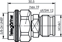 Adapter N - 2.2-5 (m-f) (Telegärtner J01027A0034)