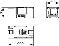 STX RJ45 Kupplung Cat.6 Class EA (ISO) (Telegärtner...