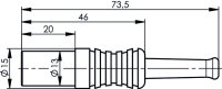 4/13 Kabelstecker Cr schwarz G29 (0.45L/1.4) (Telegärtner J01080A0007)