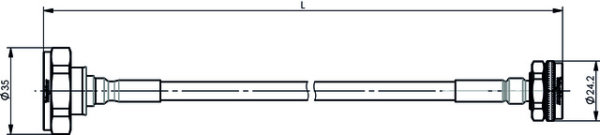 7-16 auf 4.3-10 (Screw Type) Jumper Kabel 1/4" IP67 Stecker-Stecker (Telegärtner L00012Q0159)