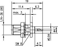 SMA-Einbaubuchse Au 50 Ohm (Telegärtner J01151A0891)