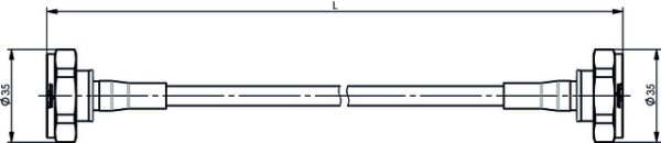 7-16 Jumper Kabel 1/4" IP67 L=3,0 m, m-m, G20 (1/4" flex) - JMPR/3000L (Telegärtner L00012A0253)
