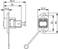 STX V14 Norm-Flanschset SC-RJ Kupplung SM M...