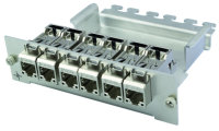 Modulträger 3HE/7TE inkl. 6xAMJ-S Modul Cat.6A T568A...