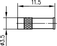 MMCX-Kabelbuchse 50 Ohm G3 (RG-178B/U) (Telegärtner J01341A0051)