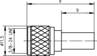 MINI-UHF Kabelstecker Cr/Cr RG-174/U, RG-188A/U,...