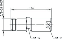 N-Kabelbuchse 50 Ohm G36 (1/4") (Telegärtner...