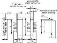 Federleiste B 12 gemäß DIN 41622...