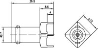 BNC-Buchse für LTP 50 Ohm; löt; 26,5mm...
