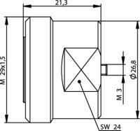 7-16 Rohrleitungskuppler 50 Ohm (Telegärtner J01121A0175)