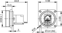 TOC Flanschset IP68 AMJ Kupplung K Cat.6A...