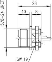 UHF-Einbaubuchse löt Einbau von vorne (Telegärtner J01041C0001)