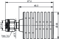 2.2-5-Abschlusswiderstand (m) Screw, 50 Ohm 10 W, 6 GHz...