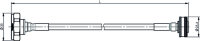 7-16 auf 4.3-10 (Push Pull Type) Jumper Kabel 1/4"...