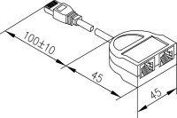 ISDN MODULAR-T-ADAPTER S0 BUS-VERL. DOSENSEITE...