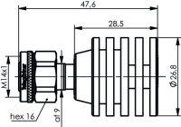 2.2-5-Abschlusswiderstand (m) Screw, 50 Ohm 5 W, 6 GHz...