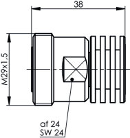 7-16-Abschlusswiderstand 50 Ohm (F) 2 Watt, 7.5 GHz...