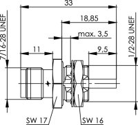 TNC-Einbaubuchse Cr/Cr G3 (RG-178B/U) (Telegärtner...