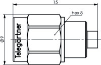 SMA-Abschlusswiderstand (M) TA  1 Watt, 20 dB / 18 GHz,...