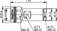 N-Kabelstecker 50 Ohm, IP67 Low Loss 300 Kabel,...