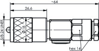 UHF-Kabelstecker lt/kl., 50 Ohm G30 (1.5/3.8)...