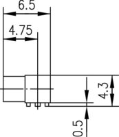 MMCX-Winkelbuchse für LTP AU IN SMT; 50 Ohm 805...