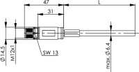 STX M12x1 VL X-kod. Cat.6A (ISO/IEC)...