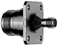 Einbauadapter N-SMA (F-F), 50 Ohm, mit Flansch...