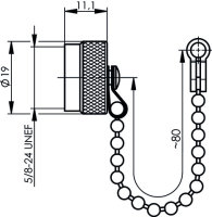 Abdeckkappe für N/UHF Buchse Mit Kette; MX 913/U...