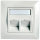 Modul-Aufnahme 80x80 2-fach Up/50 BR alpinweiß (Telegärtner H02010A0040)