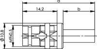 1,6/5,6 Einbaubuchse, Cr/Cr 75 Ohm, G12 (0,315/1,95-3,70)...