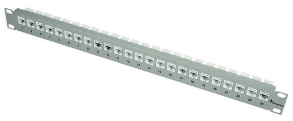 19" Durchführungspanel Cat.6 incl. 24x UMJ-Kupplungen K Cat.6 (Telegärtner J02023A0030)