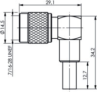 R-TNC Winkelstecker Reverse Cr G1 (RG-58C/U) (Telegärtner J01010R0002)