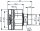 2.2-5 Kabelstecker, Push Pull Type, löt/löt, G9 (UT-250), G20 (1/4" Flex) (Telegärtner J01460A3006)
