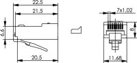 RJ45-Stecker MP8 ungeschirmt mit Vorsortierung,...