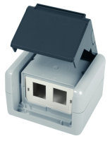 Gehäuse AP IP44,75x86x58,grau mit Mont-Einsatz...