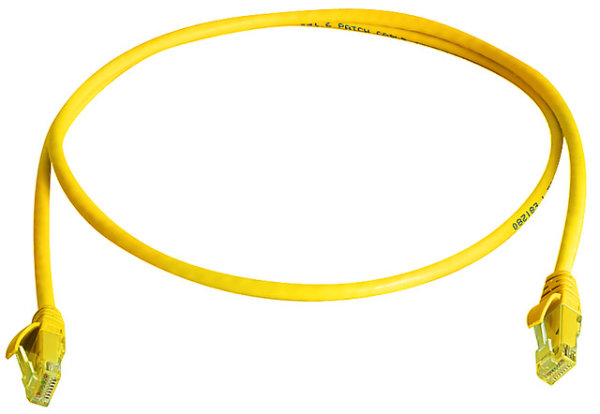 PATCHKABEL U/UTP CAT.5E 0,5M MP8 100, RAPSGELB  RAL 1021 (Telegärtner L00000E0066)