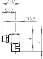 MMCX-Kabelwinkelstecker löt 50 Ohm G3 (RG-178B/U)...